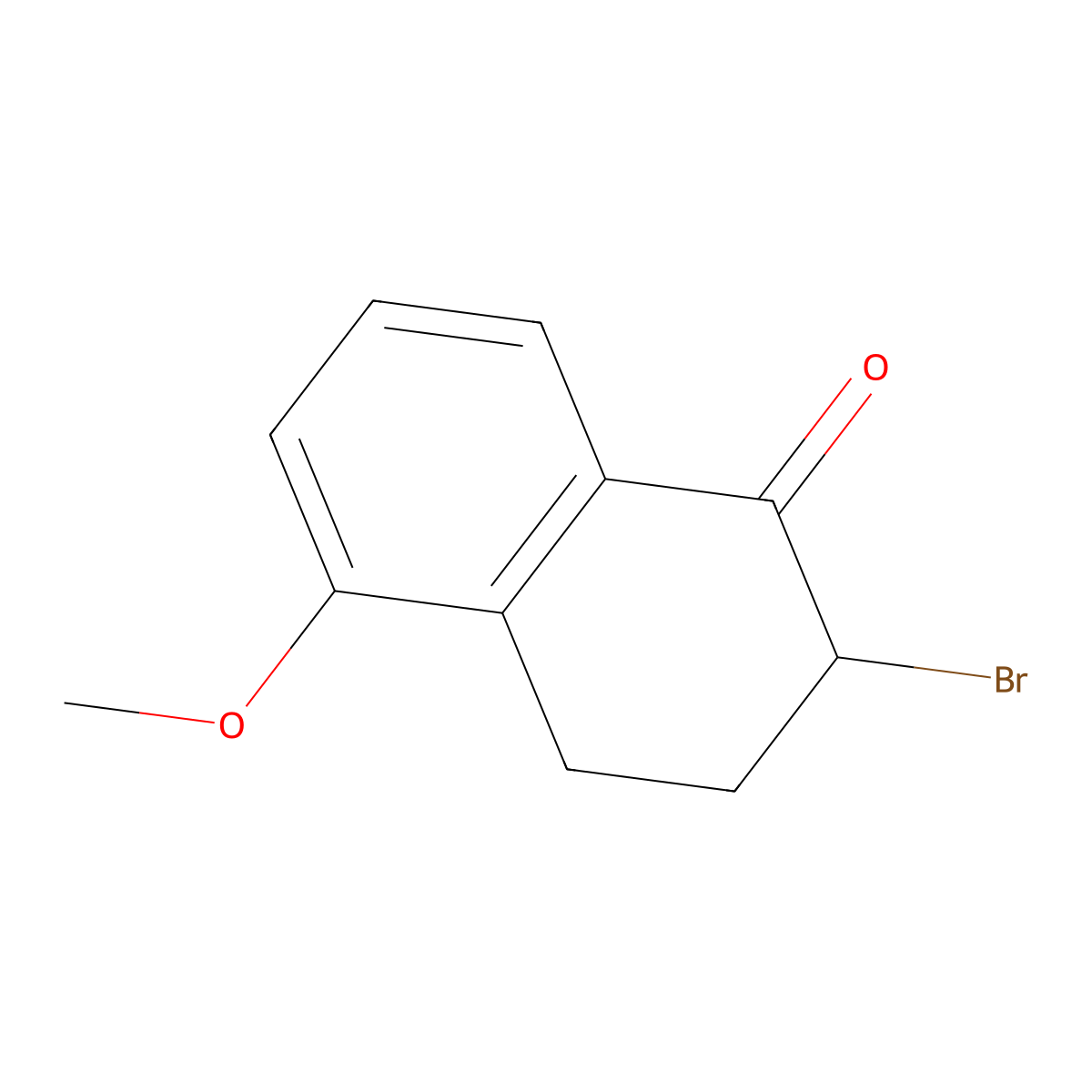2-bromo-5-methoxy-3,4-dihydronaphthalen-1(2H)-one molecular structure, CAS 31236-91-6