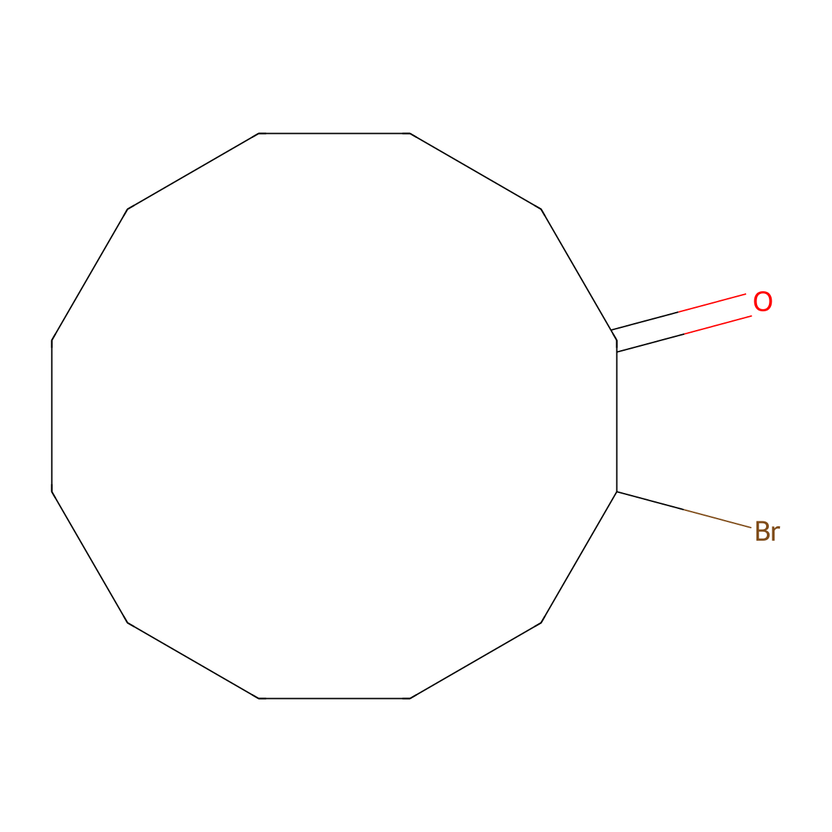 2-Bromocyclododecanone molecular structure, CAS 31236-94-9