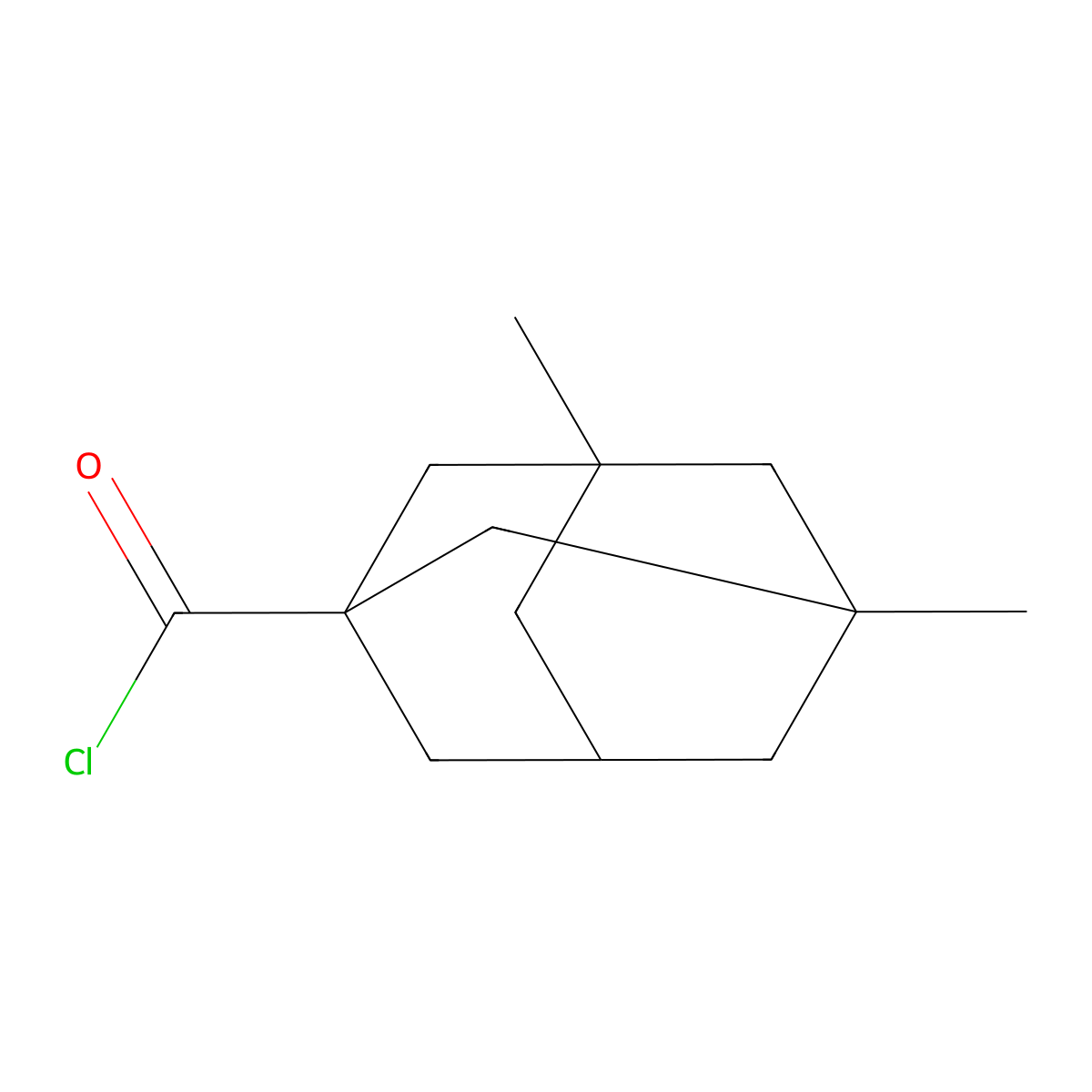 3,5-Dimethyladamantane-1-carbonyl chloride molecular structure, CAS 3124-87-6