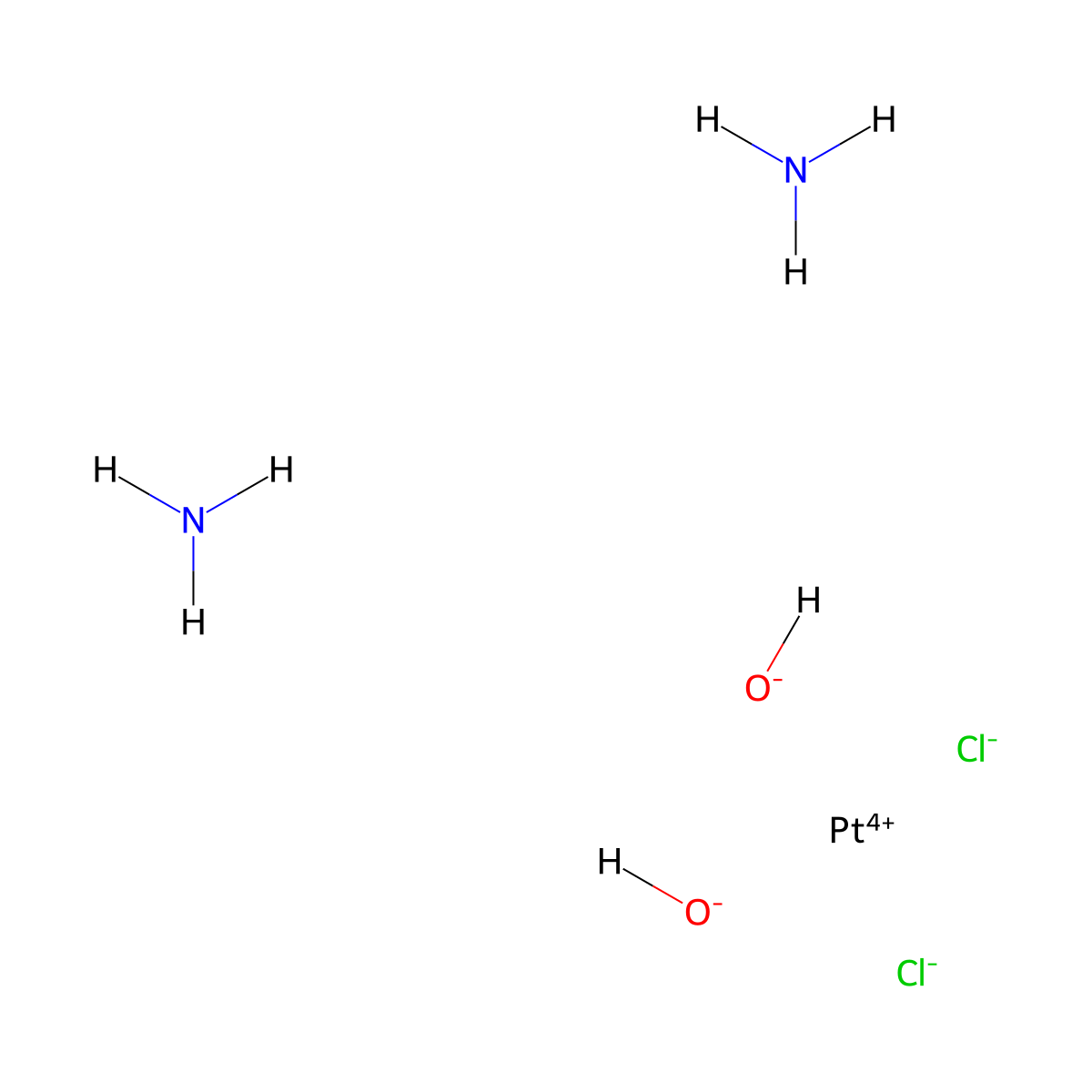 diamminedichlorodihydroxyplatinum IV molecular structure, CAS 31246-66-9