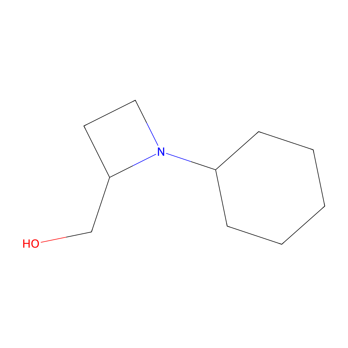 (1-Cyclohexylazetidin-2-yl)methanol molecular structure, CAS 31247-32-2