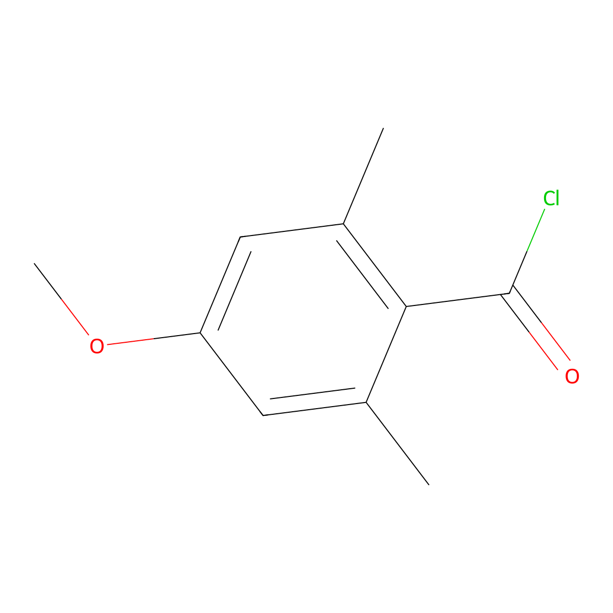 4-Methoxy-2,6-dimethylbenzoyl chloride molecular structure, CAS 31247-59-3