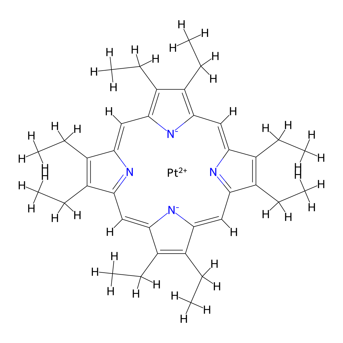 PtOEP molecular structure, CAS 31248-39-2