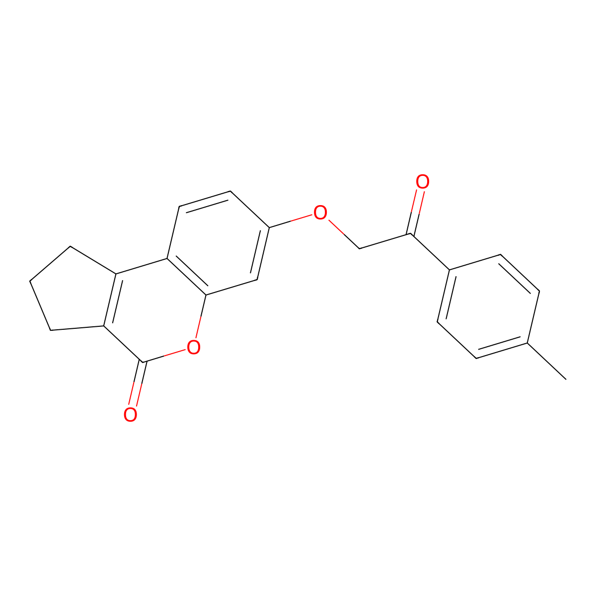 7-[2-(4-methylphenyl)-2-oxoethoxy]-2,3-dihydrocyclopenta[c]chromen-4(1H)-one molecular structure, CAS 312496-58-5