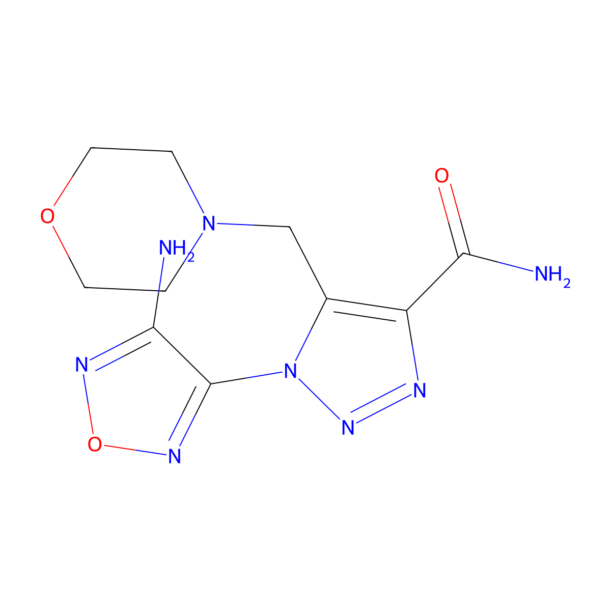 1-(4-amino-1,2,5-oxadiazol-3-yl)-5-(4-morpholinylmethyl)-1H-1,2,3-triazole-4-carboxamide molecular structure, CAS 312497-11-3
