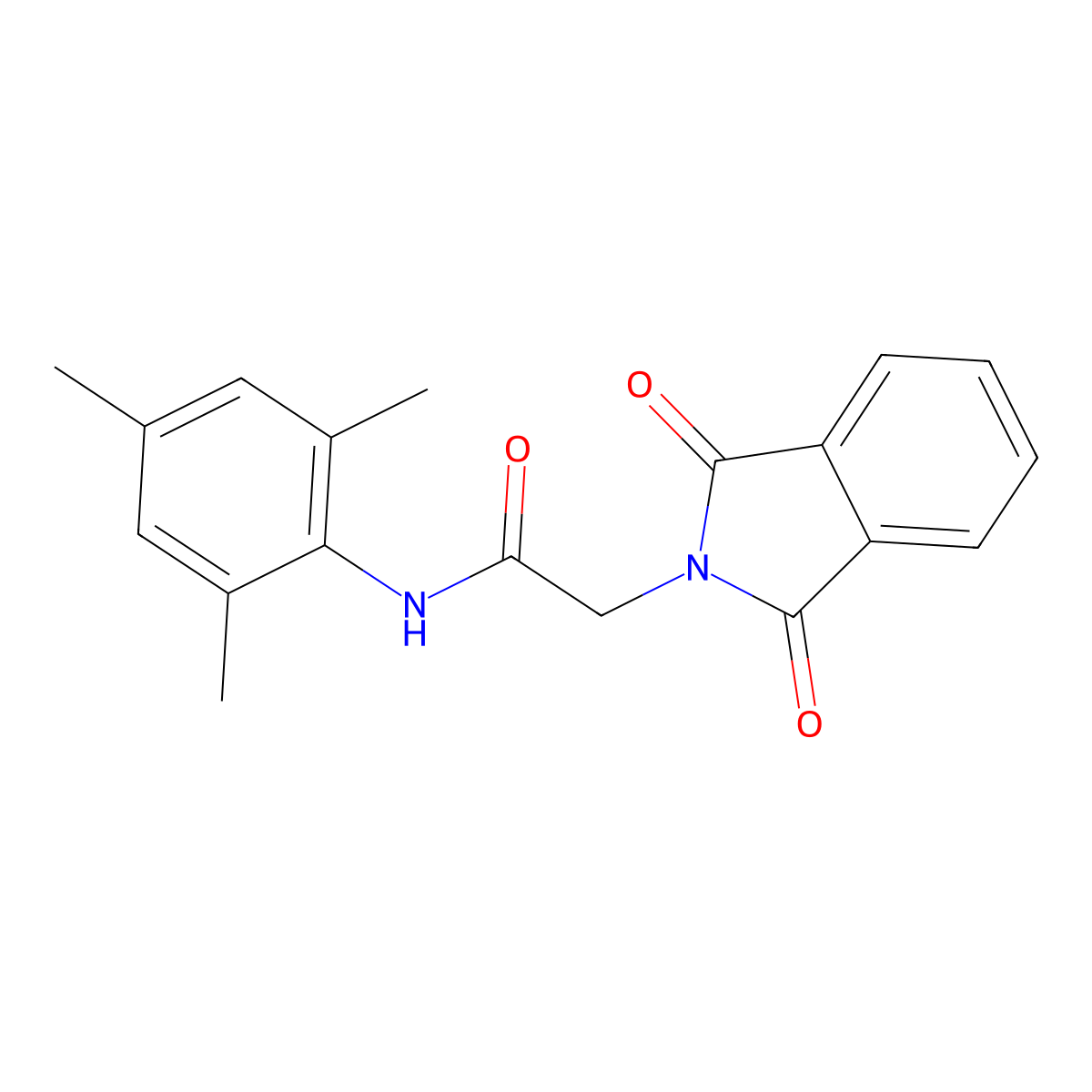 2-(1,3-dioxoisoindolin-2-yl)-N-mesitylacetamide molecular structure, CAS 312497-66-8