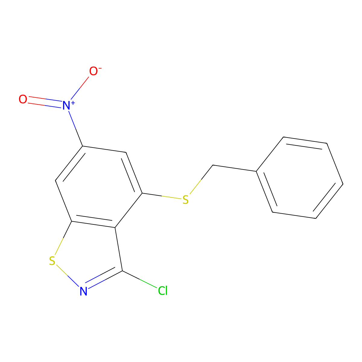 4-(Benzylsulfanyl)-3-chloro-6-nitro-1,2-benzisothiazole molecular structure, CAS 312497-93-1
