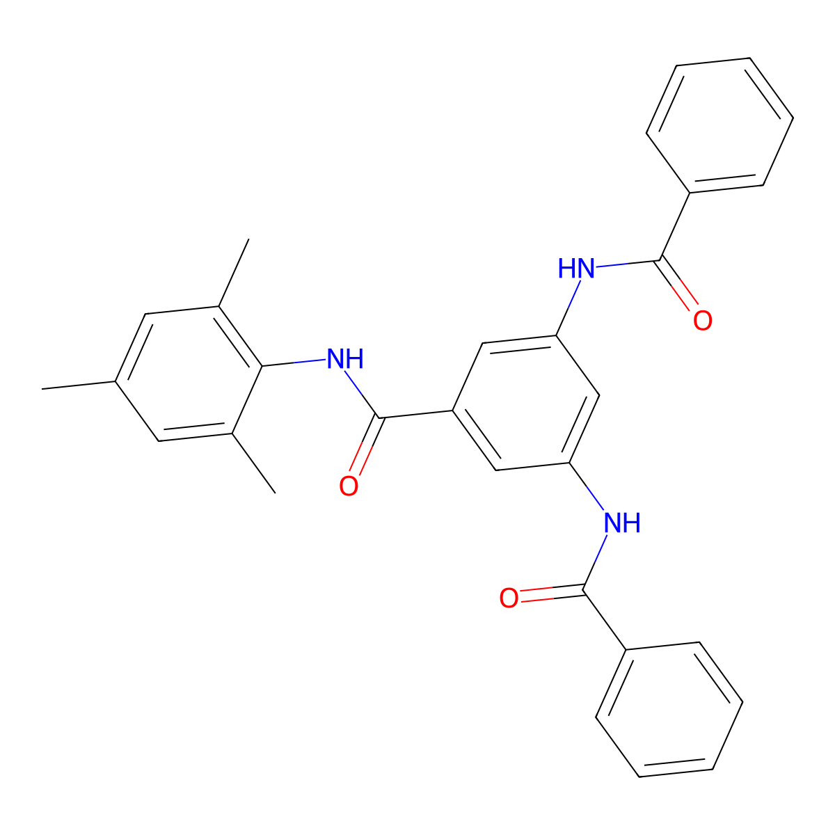 3,5-bis(benzoylamino)-N-mesitylbenzamide molecular structure, CAS 312498-40-1