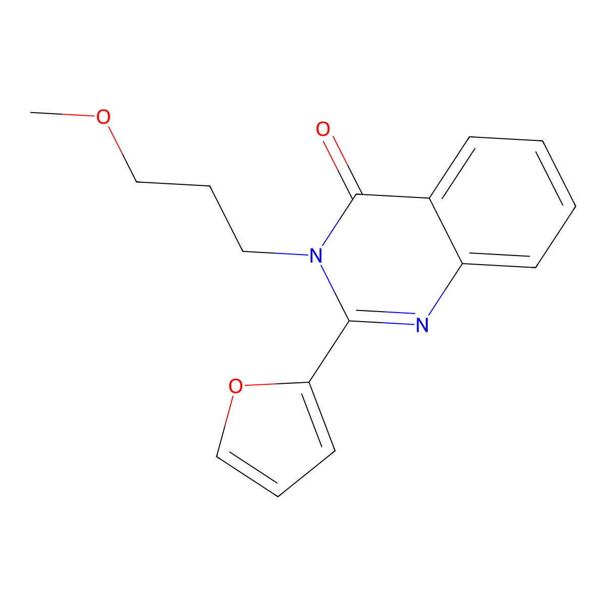 2-(Furan-2-yl)-3-(3-methoxypropyl)quinazolin-4-one molecular structure, CAS 312499-61-9