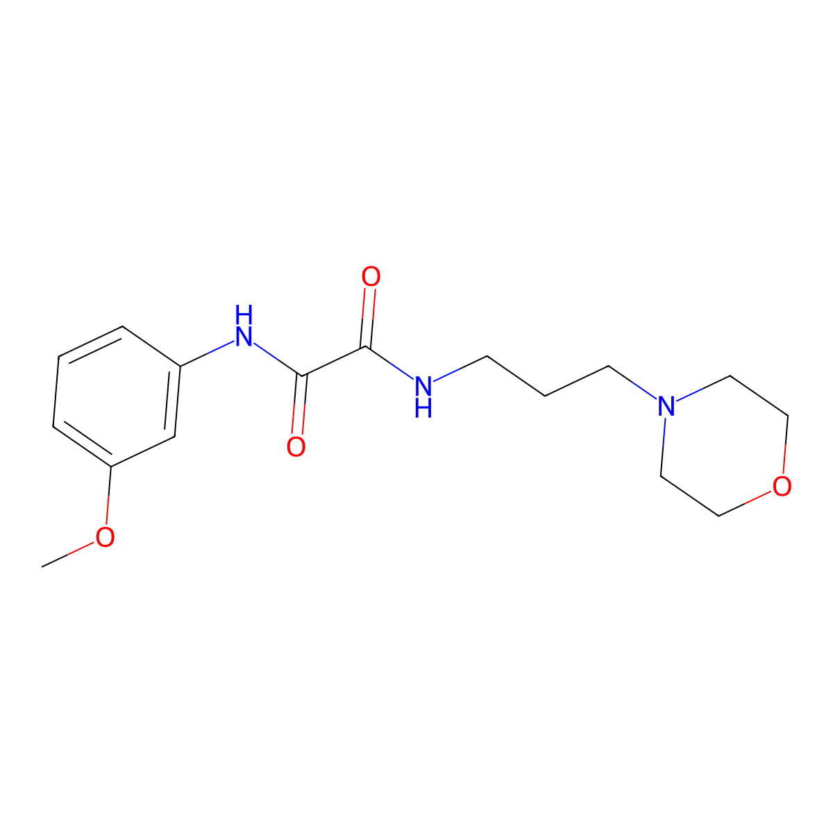 N'-(3-methoxyphenyl)-N-(3-morpholin-4-ylpropyl)oxamide molecular structure, CAS 312499-80-2