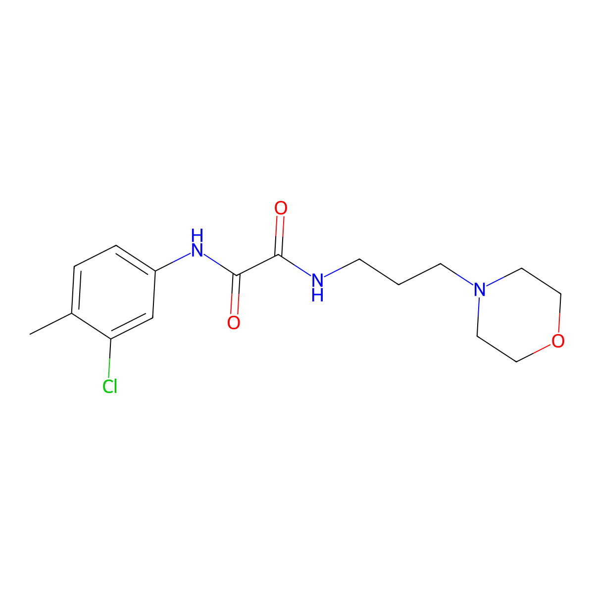 N'-(3-chloro-4-methylphenyl)-N-(3-morpholin-4-ylpropyl)oxamide molecular structure, CAS 312499-88-0