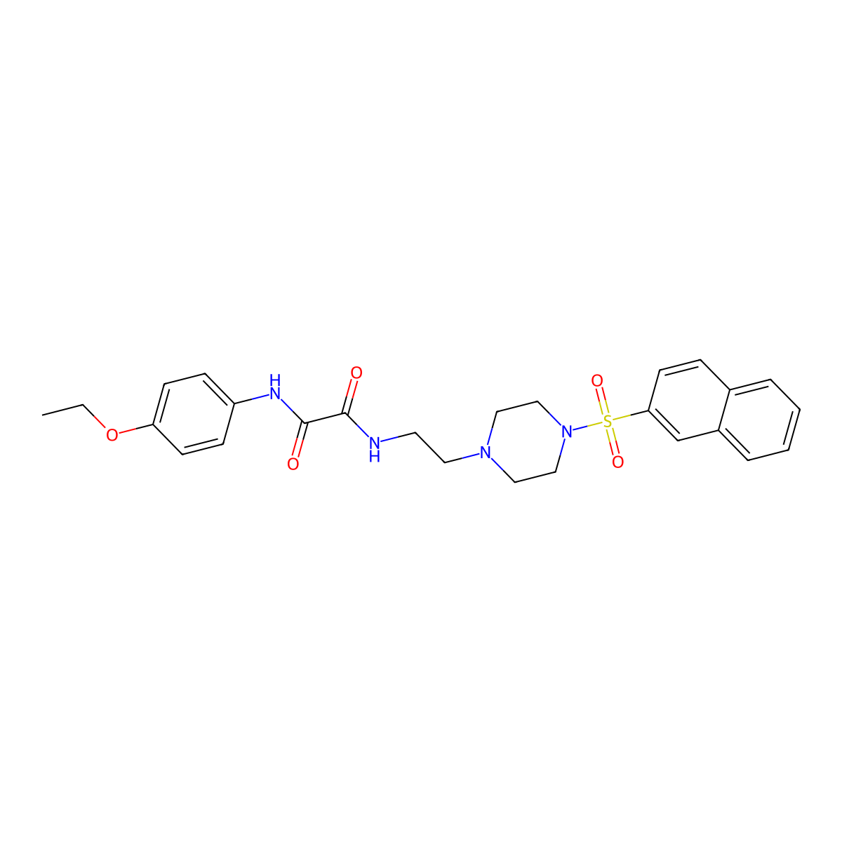 N'-(4-ethoxyphenyl)-N-[2-(4-naphthalen-2-ylsulfonylpiperazin-1-yl)ethyl]oxamide molecular structure, CAS 312499-95-9