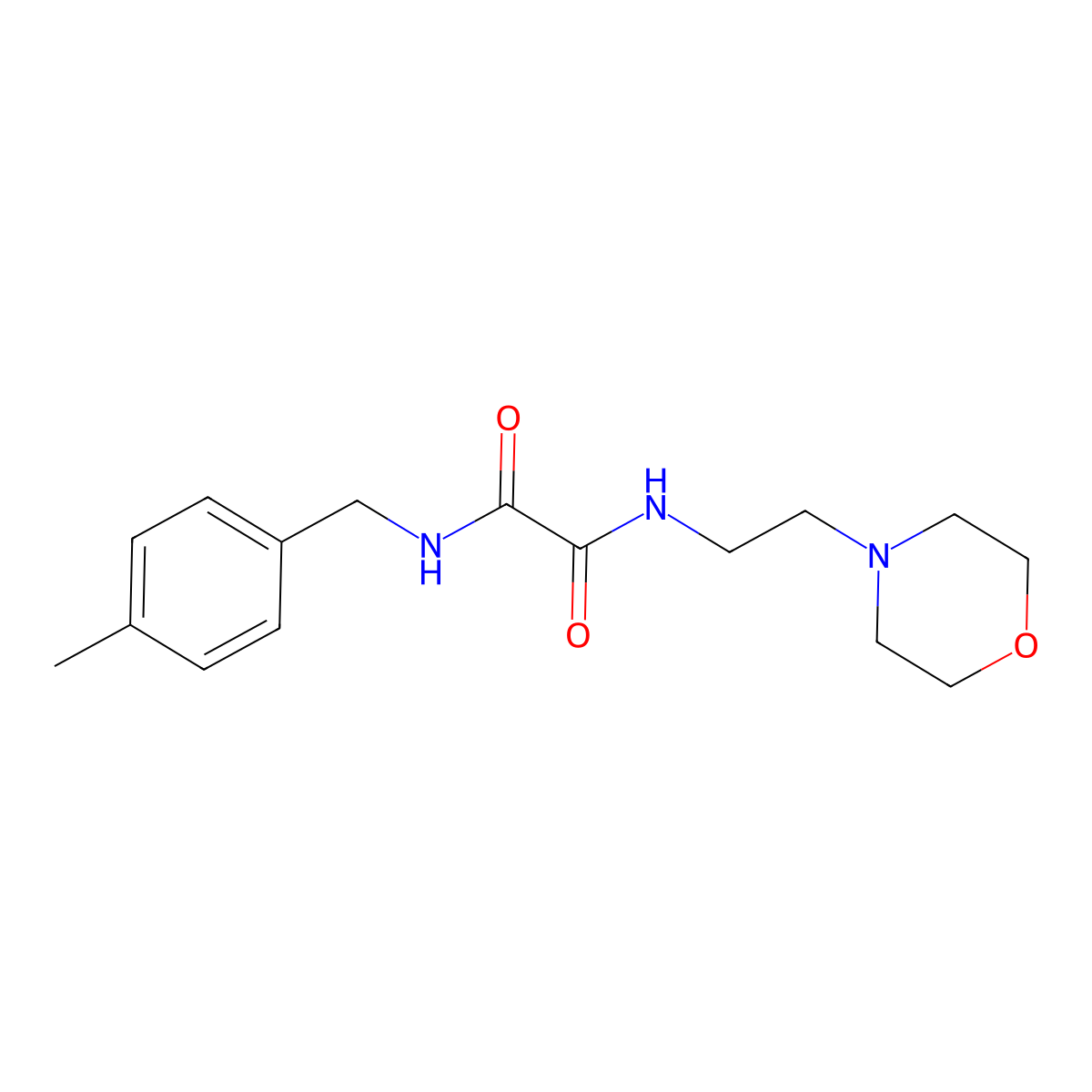 N'-[(4-methylphenyl)methyl]-N-(2-morpholin-4-ylethyl)oxamide molecular structure, CAS 312499-97-1