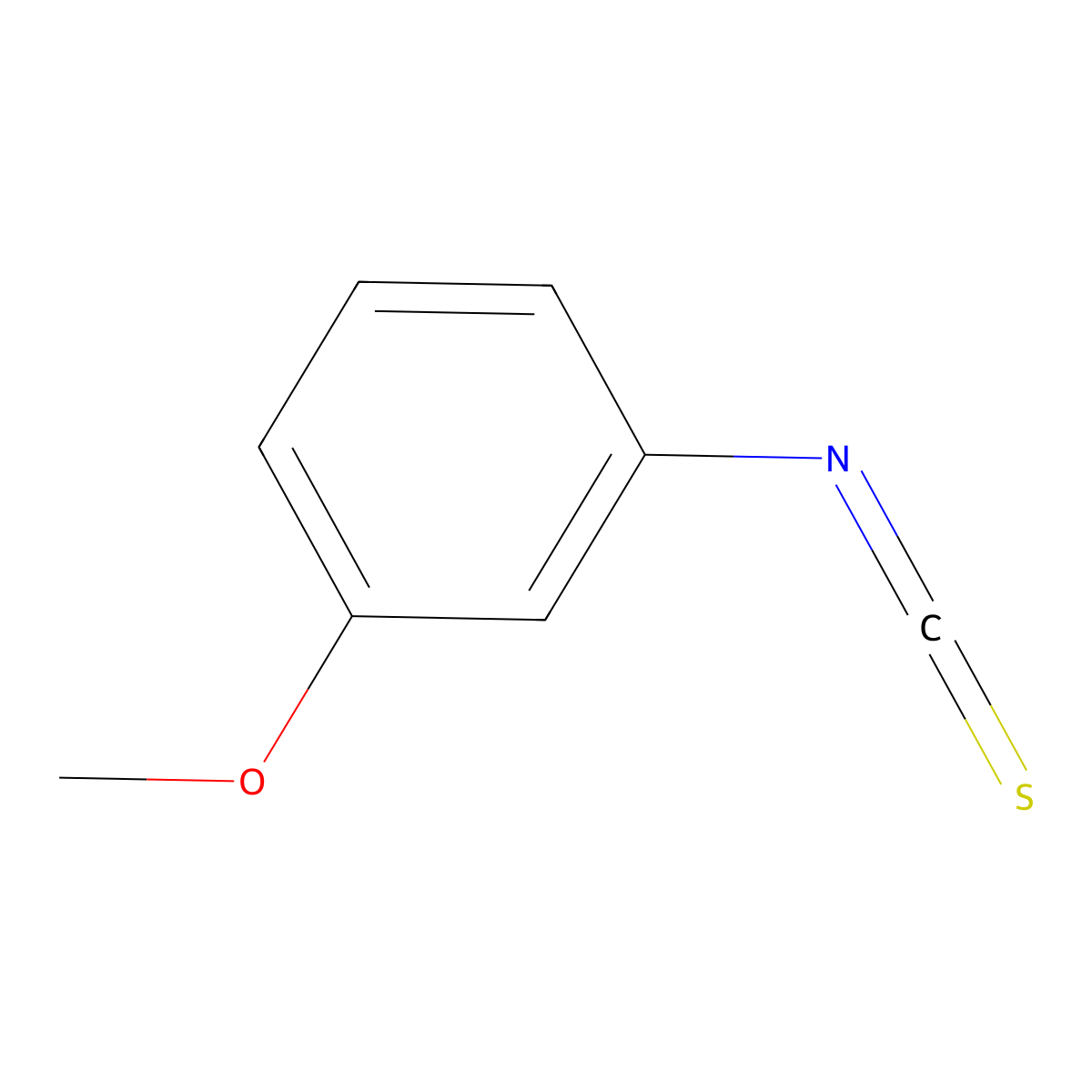 3-Methoxyphenyl isothiocyanate molecular structure, CAS 3125-64-2