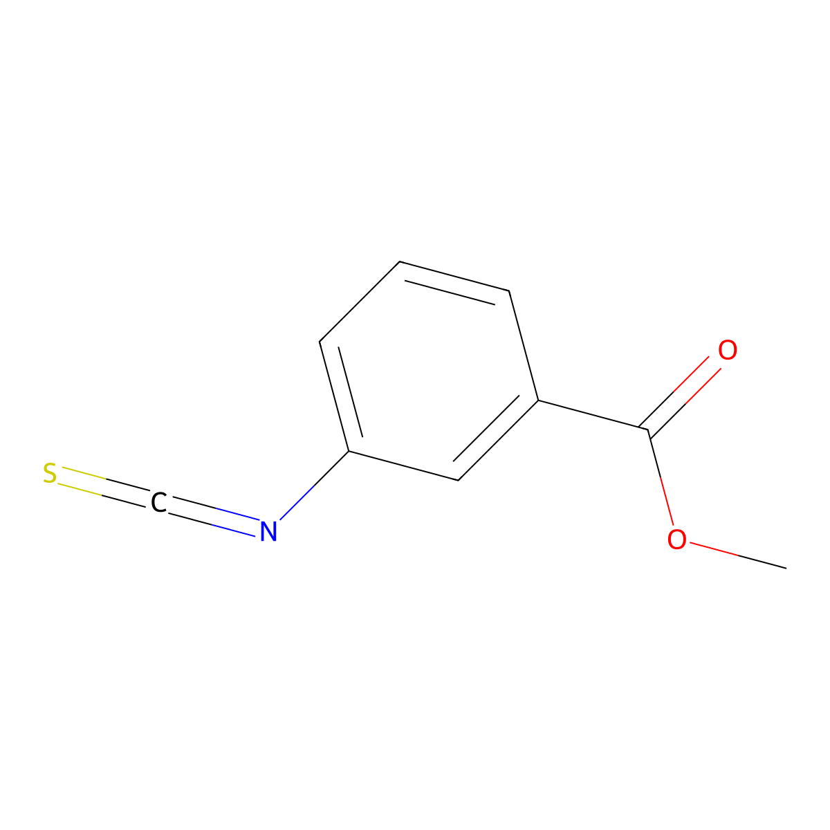 Methyl 3-isothiocyanatobenzoate molecular structure, CAS 3125-66-4