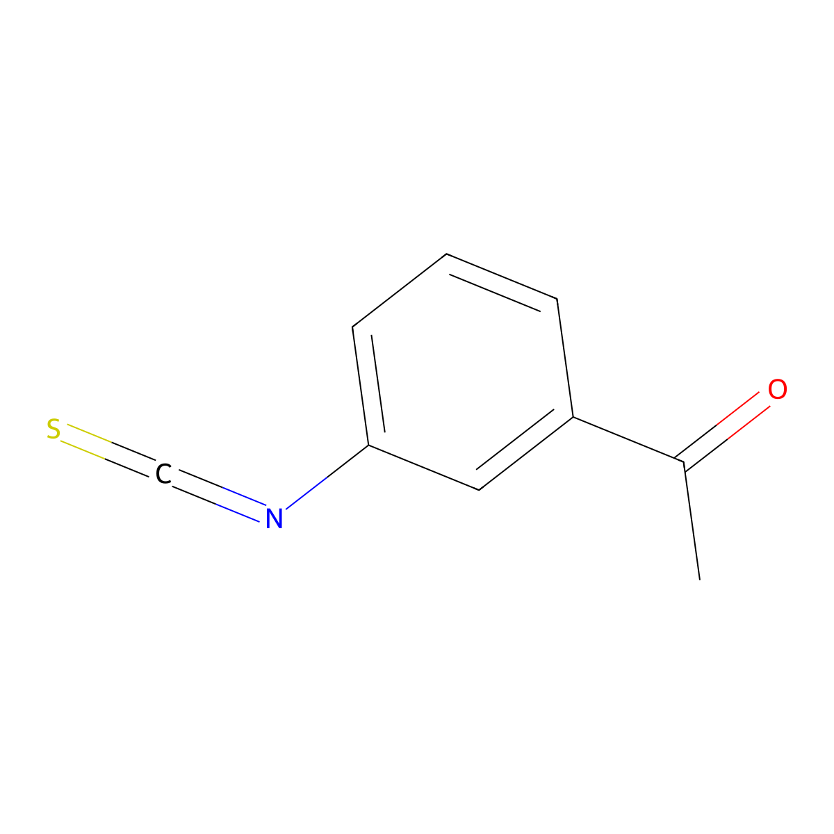 3-Acetylphenylisothiocyanate molecular structure, CAS 3125-71-1
