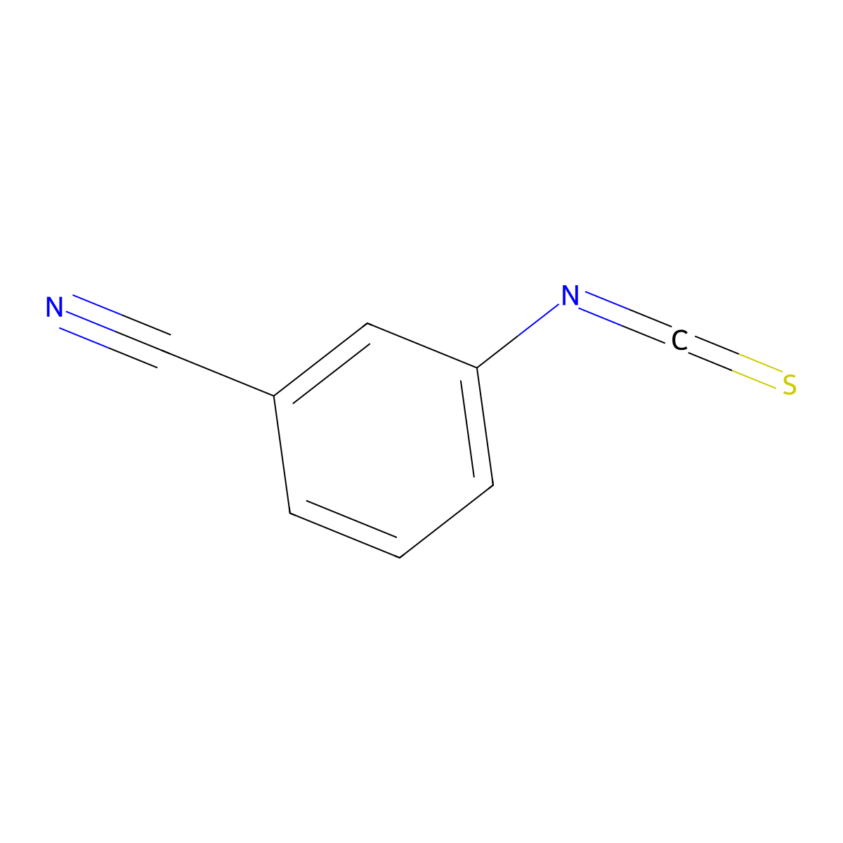 3-Cyanophenyl isothiocyanate molecular structure, CAS 3125-78-8