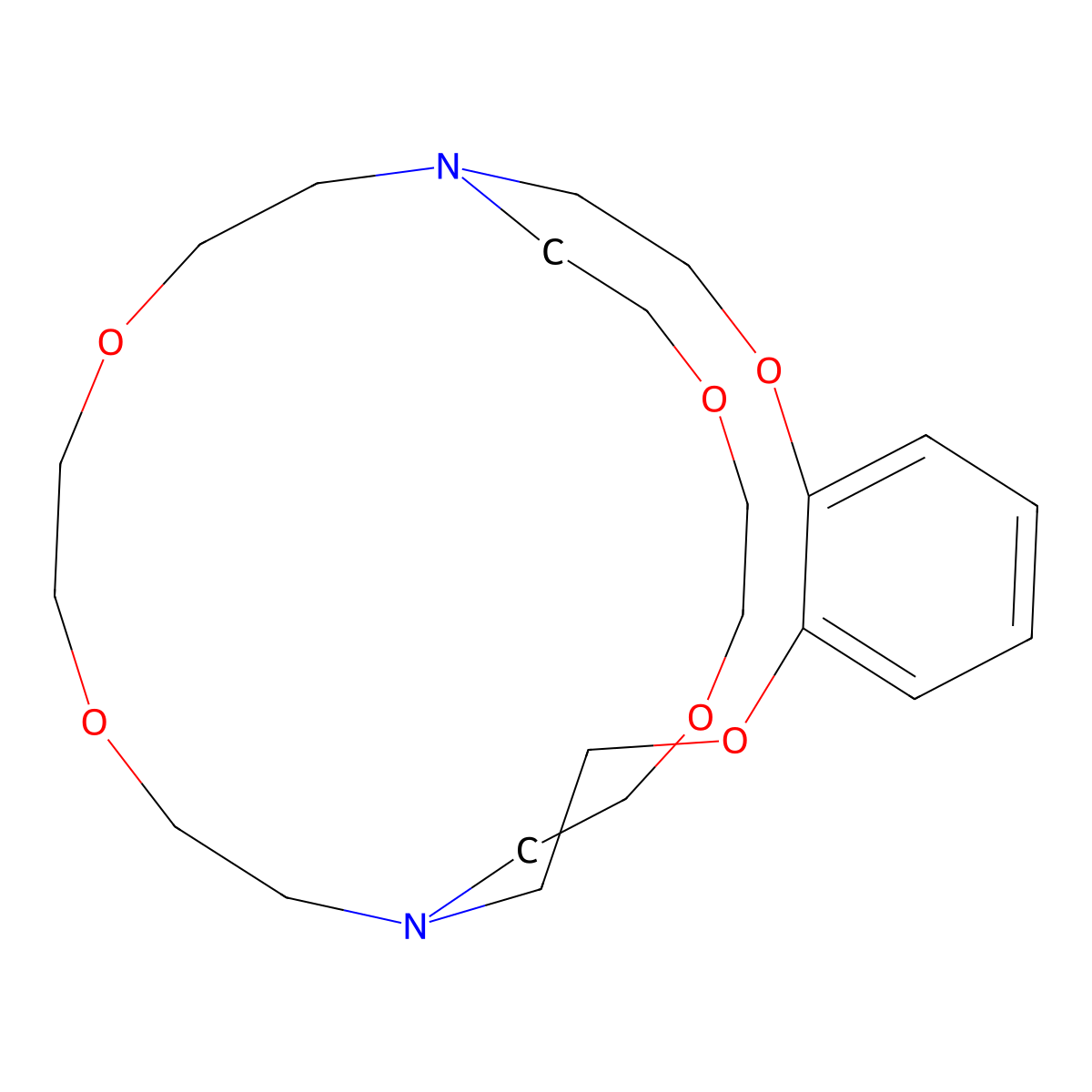 2,3,5,6,8,9,11,12,14,15-Decahydro-4,13-(ethanoxyethanoxyethano)-4H,13H-1,7,10,16,4,13-benzotetraoxadiazacyclooctadecine molecular structure, CAS 31250-18-7