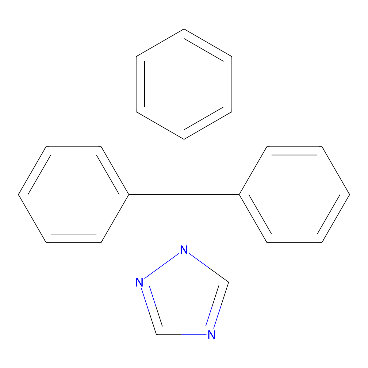 1-Trityl-1H-1,2,4-triazole molecular structure, CAS 31250-99-4