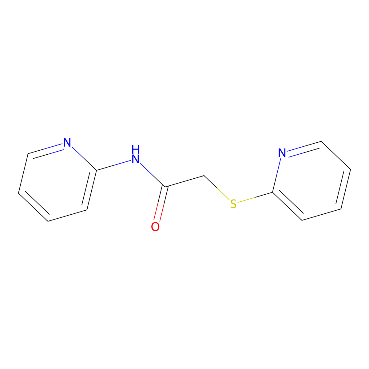 N-(pyridin-2-yl)-2-(pyridin-2-ylsulfanyl)acetamide molecular structure, CAS 312500-81-5