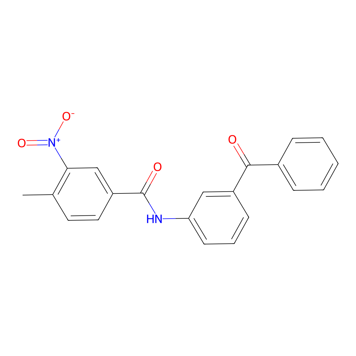 N-(3-benzoylphenyl)-4-methyl-3-nitrobenzamide molecular structure, CAS 312500-90-6