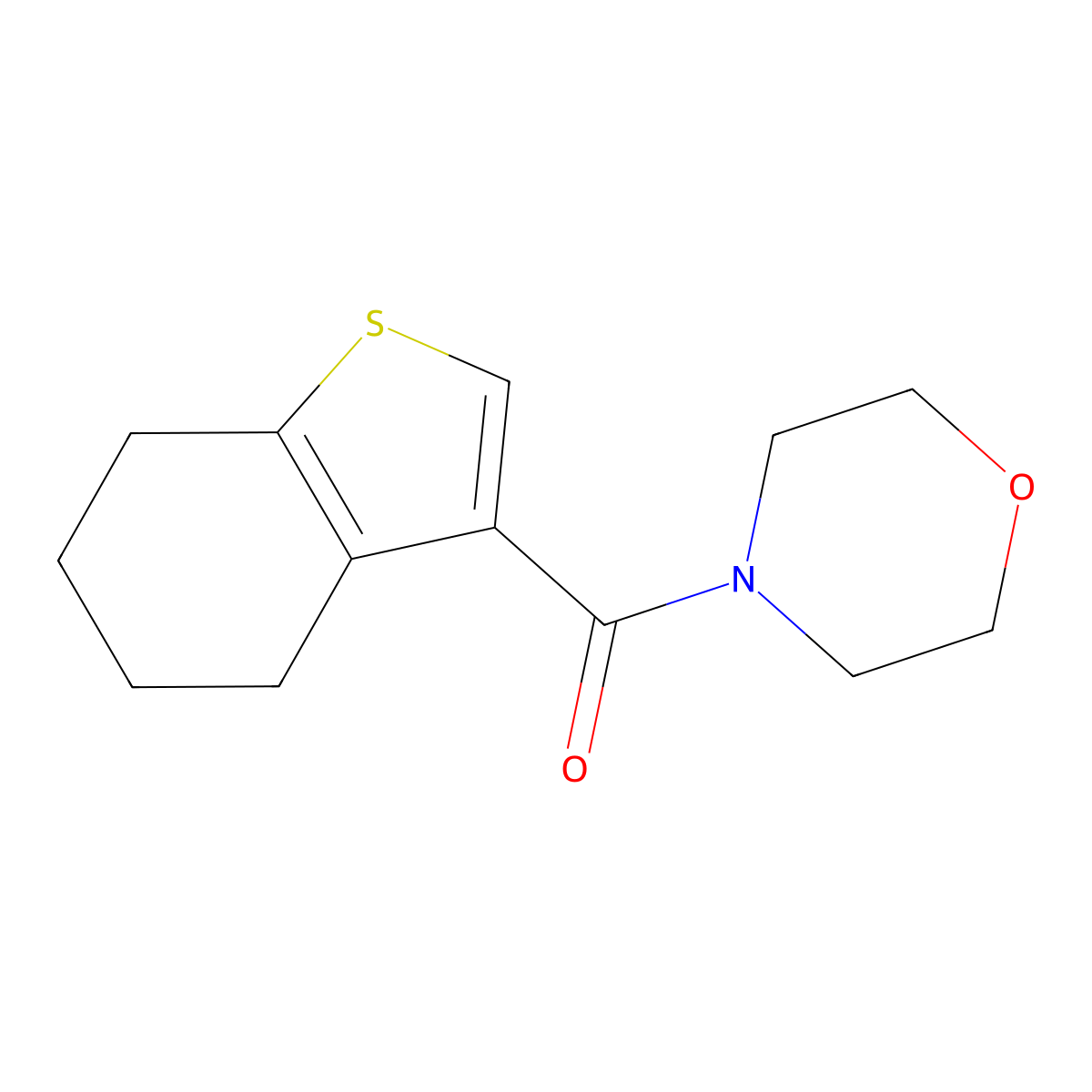 Morpholin-4-yl(4,5,6,7-tetrahydro-1-benzothiophen-3-yl)methanone molecular structure, CAS 312500-97-3