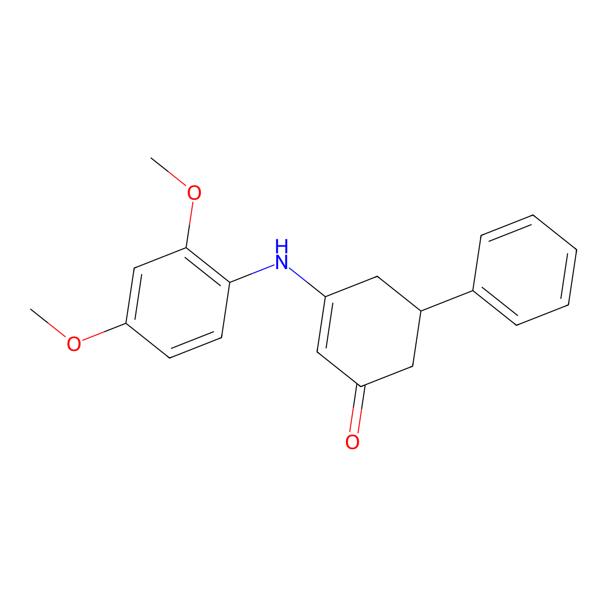 3-(2,4-Dimethoxyanilino)-5-phenylcyclohex-2-en-1-one molecular structure, CAS 312501-01-2