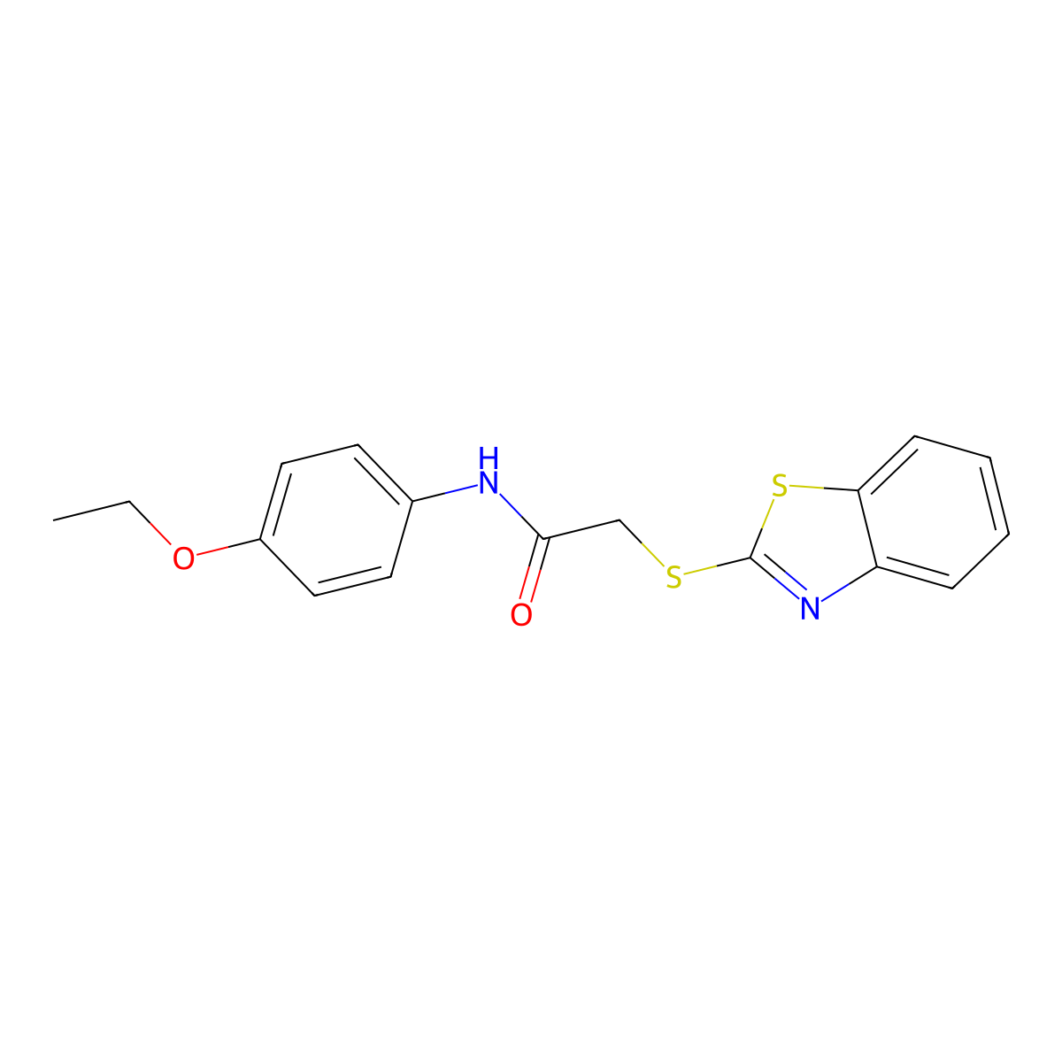 2-(1,3-benzothiazol-2-ylsulfanyl)-N-(4-ethoxyphenyl)acetamide molecular structure, CAS 312502-82-2