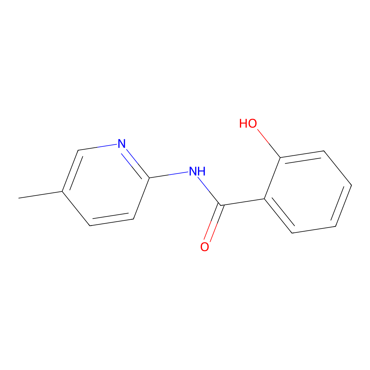 2-hydroxy-N-(5-methylpyridin-2-yl)benzamide molecular structure, CAS 312503-15-4
