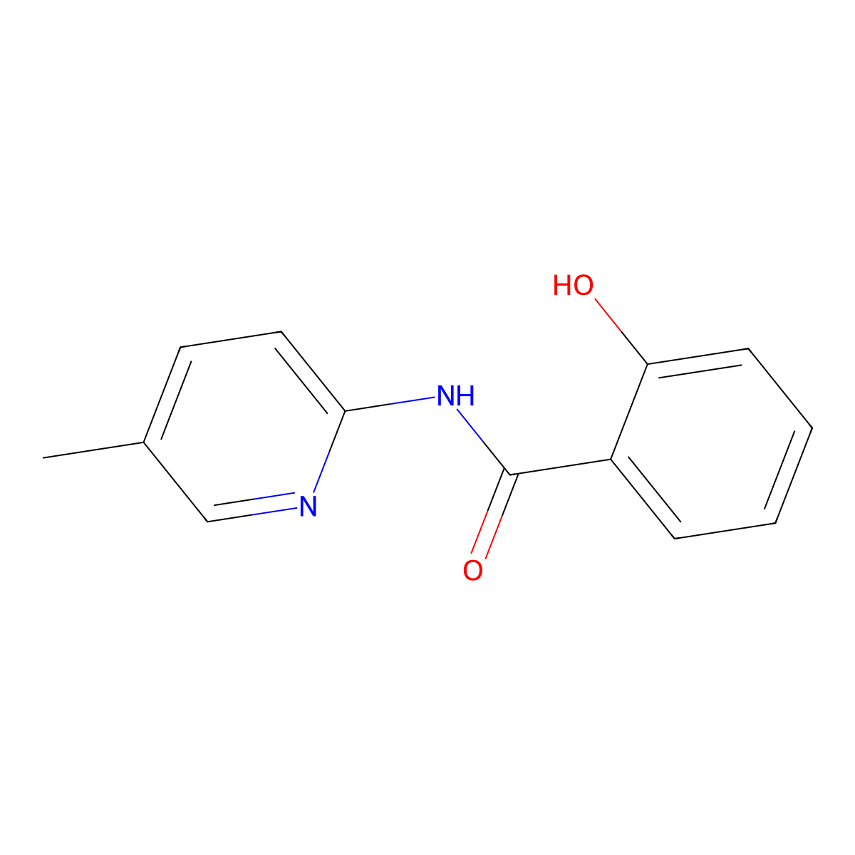 2-hydroxy-N-(5-methylpyridin-2-yl)benzamide molecular structure, CAS 312503-15-4