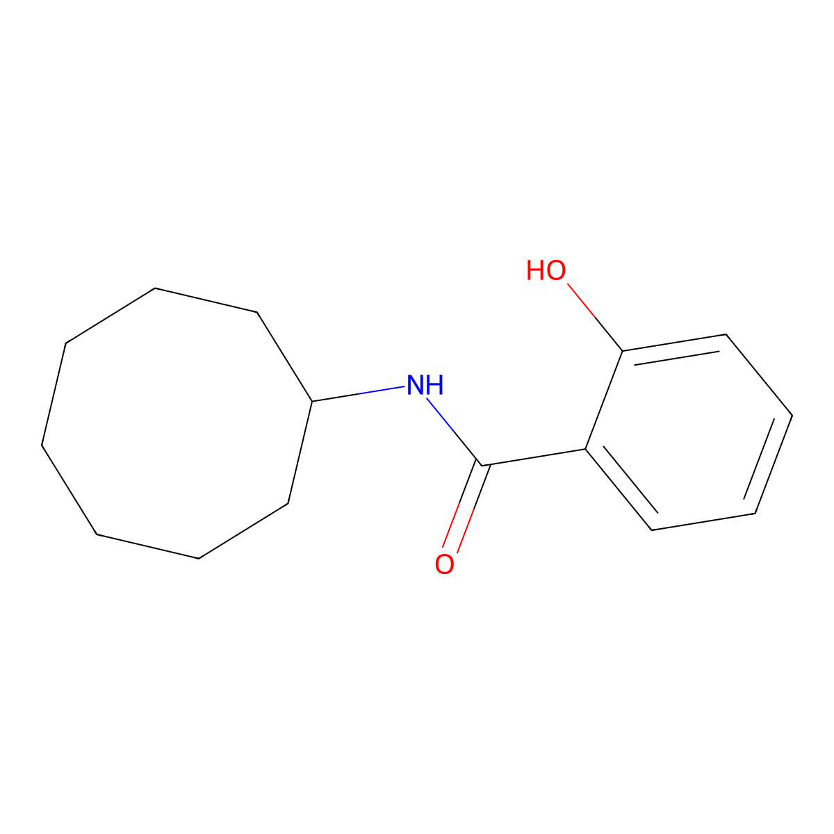 N-cyclooctyl-2-hydroxybenzamide molecular structure, CAS 312503-16-5