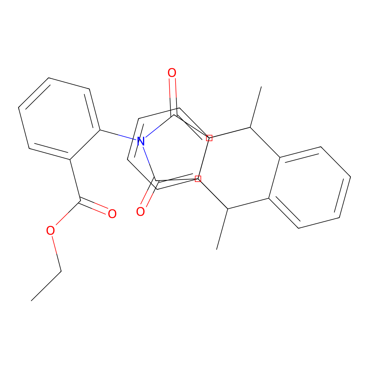 Ethyl 2-(1,8-dimethyl-16,18-dioxo-17-azapentacyclo[6.6.5.0~2,7~.0~9,14~.0~15,19~]nonadeca-2,4,6,9,11,13-hexaen-17-yl)benzoate molecular structure, CAS 312503-39-2