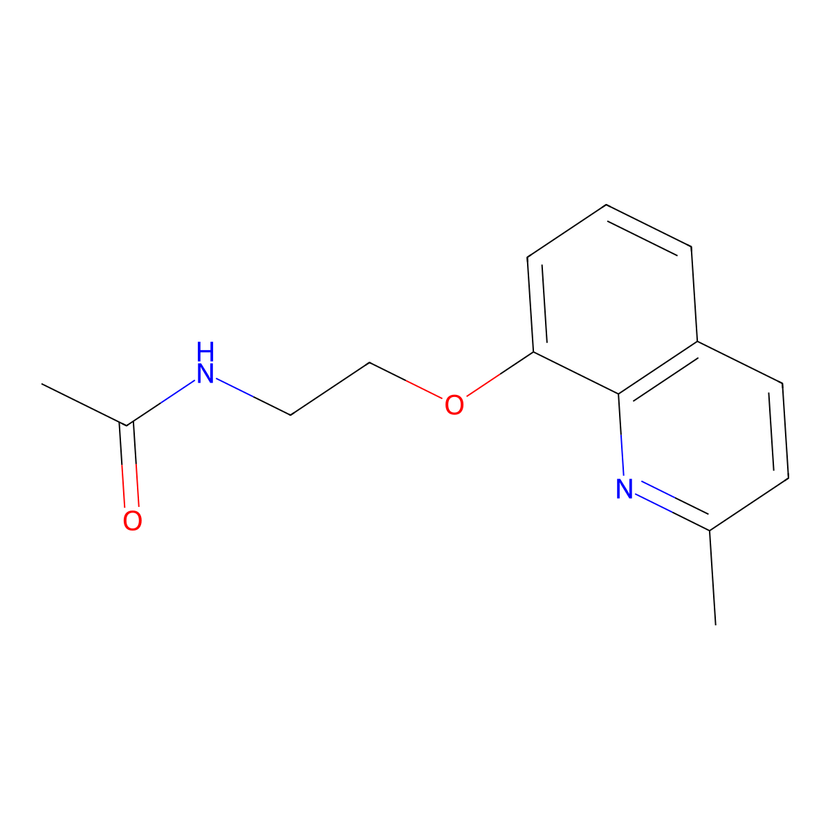 N-{2-[(2-methylquinolin-8-yl)oxy]ethyl}acetamide molecular structure, CAS 312504-24-8