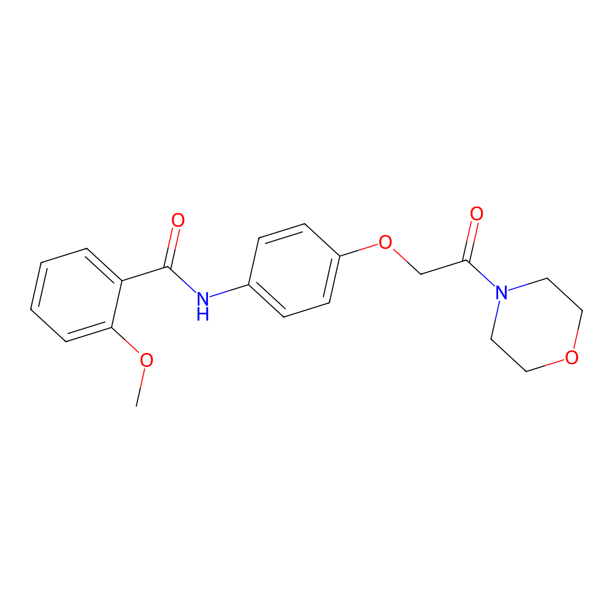 2-Methoxy-N-(4-(2-(4-morpholinyl)-2-oxoethoxy)phenyl)benzamide molecular structure, CAS 312504-25-9