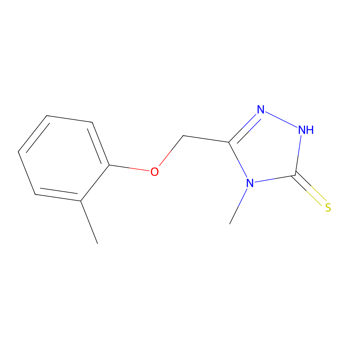 4-methyl-5-[(2-methylphenoxy)methyl]-4H-1,2,4-triazole-3-thiol molecular structure, CAS 312505-13-8