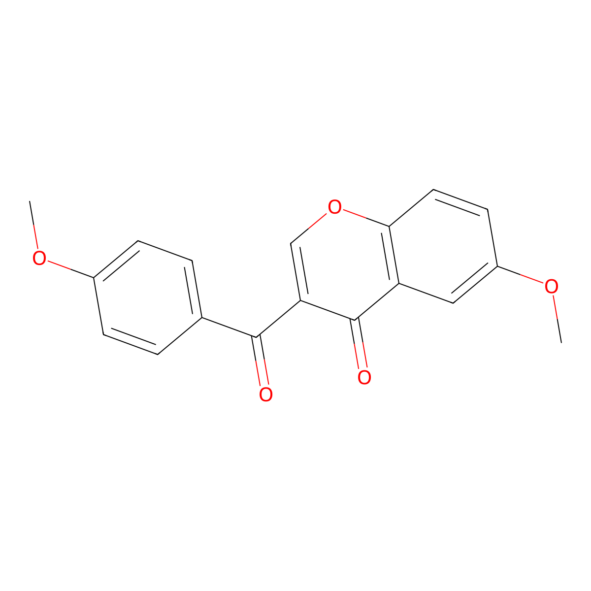 6-Methoxy-3-(4-methoxybenzoyl)chromen-4-one molecular structure, CAS 312505-29-6