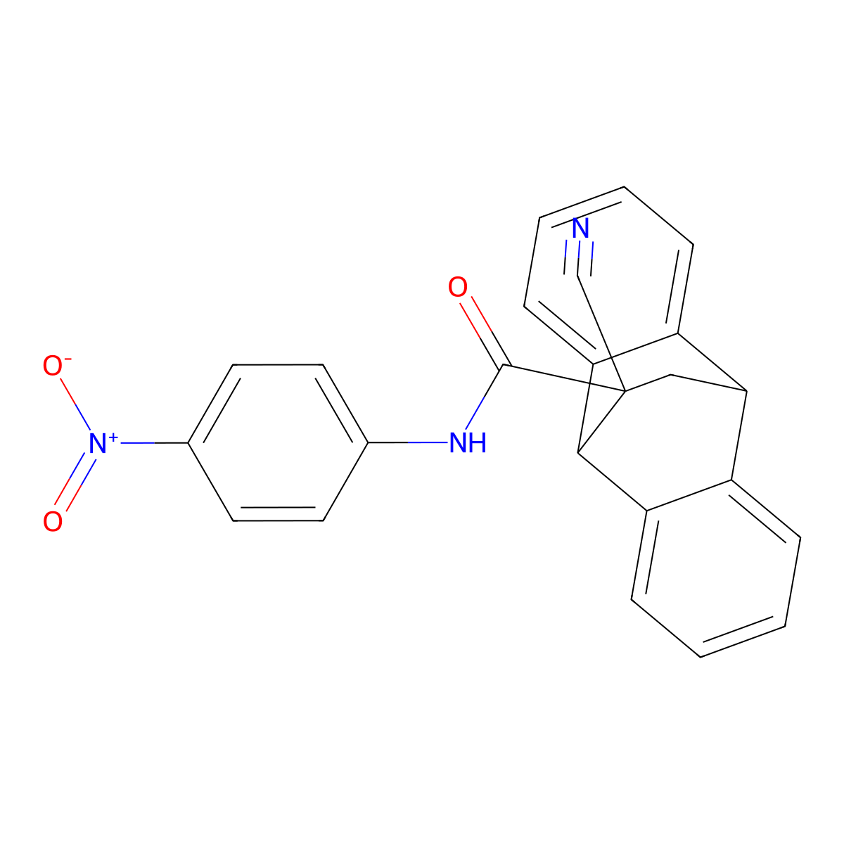 11-cyano-N-(4-nitrophenyl)-9,10-dihydro-9,10-ethanoanthracene-11-carboxamide molecular structure, CAS 312505-69-4