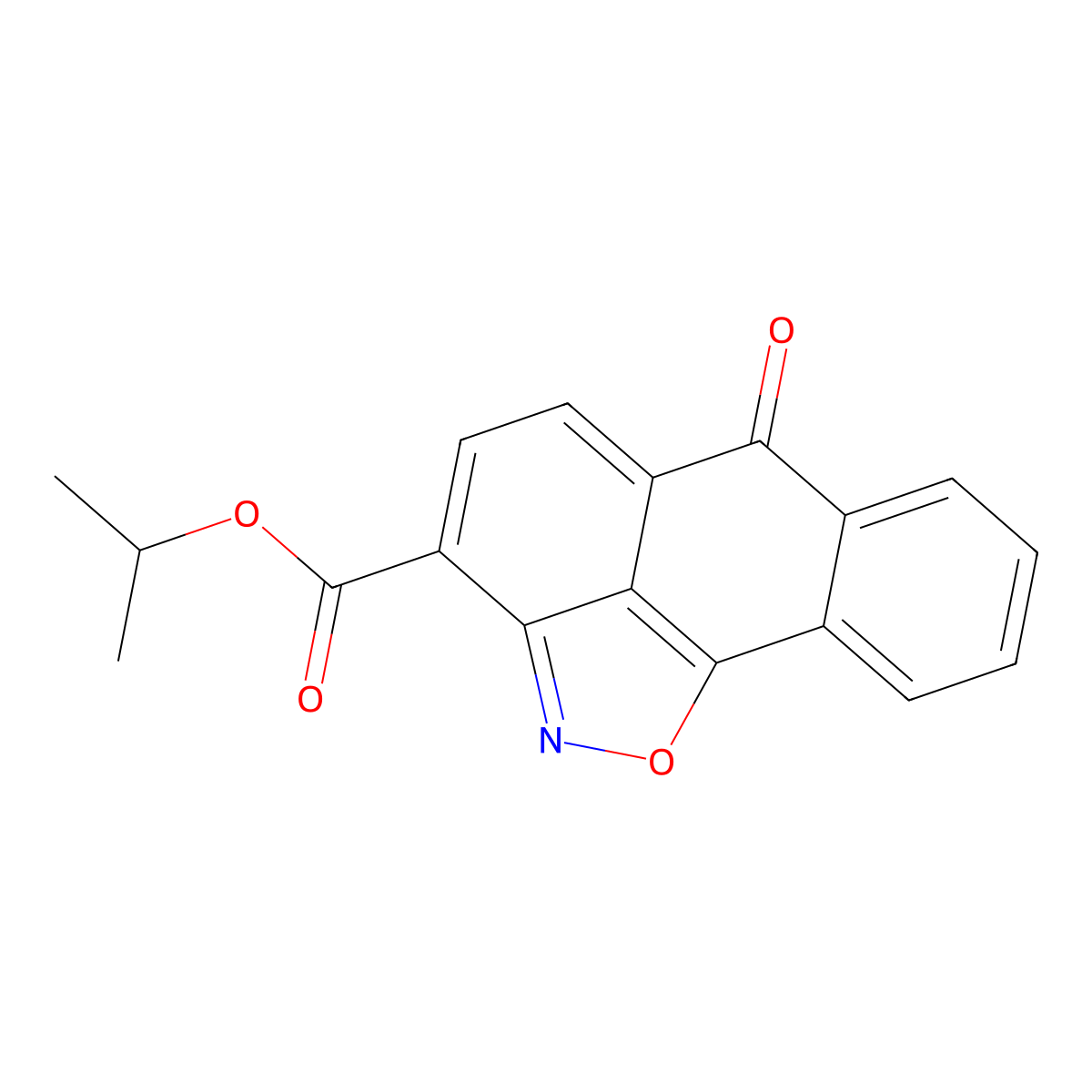 isopropyl 6-oxo-6H-anthra[1,9-cd]isoxazole-3-carboxylate molecular structure, CAS 312505-79-6