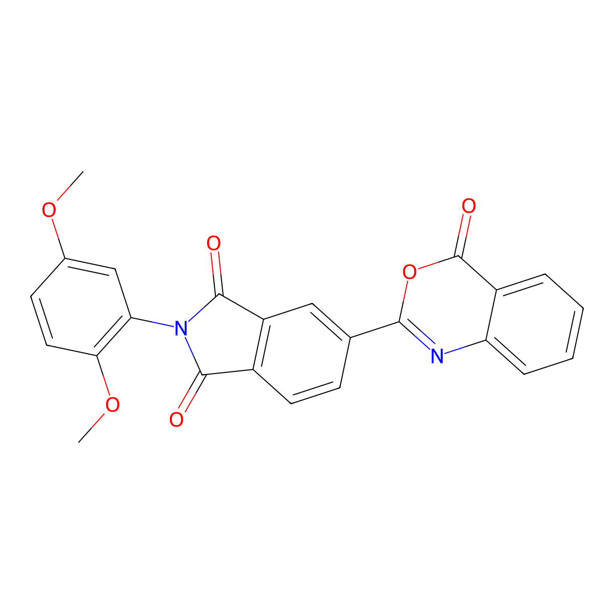 2-(2,5-dimethoxyphenyl)-5-(4-oxo-4H-3,1-benzoxazin-2-yl)-1H-isoindole-1,3(2H)-dione molecular structure, CAS 312505-83-2