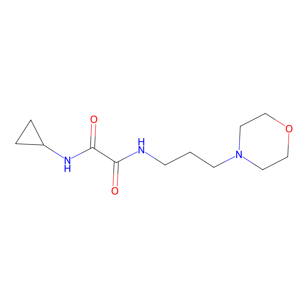 N-cyclopropyl-N'-[3-(morpholin-4-yl)propyl]ethanediamide molecular structure, CAS 312505-89-8
