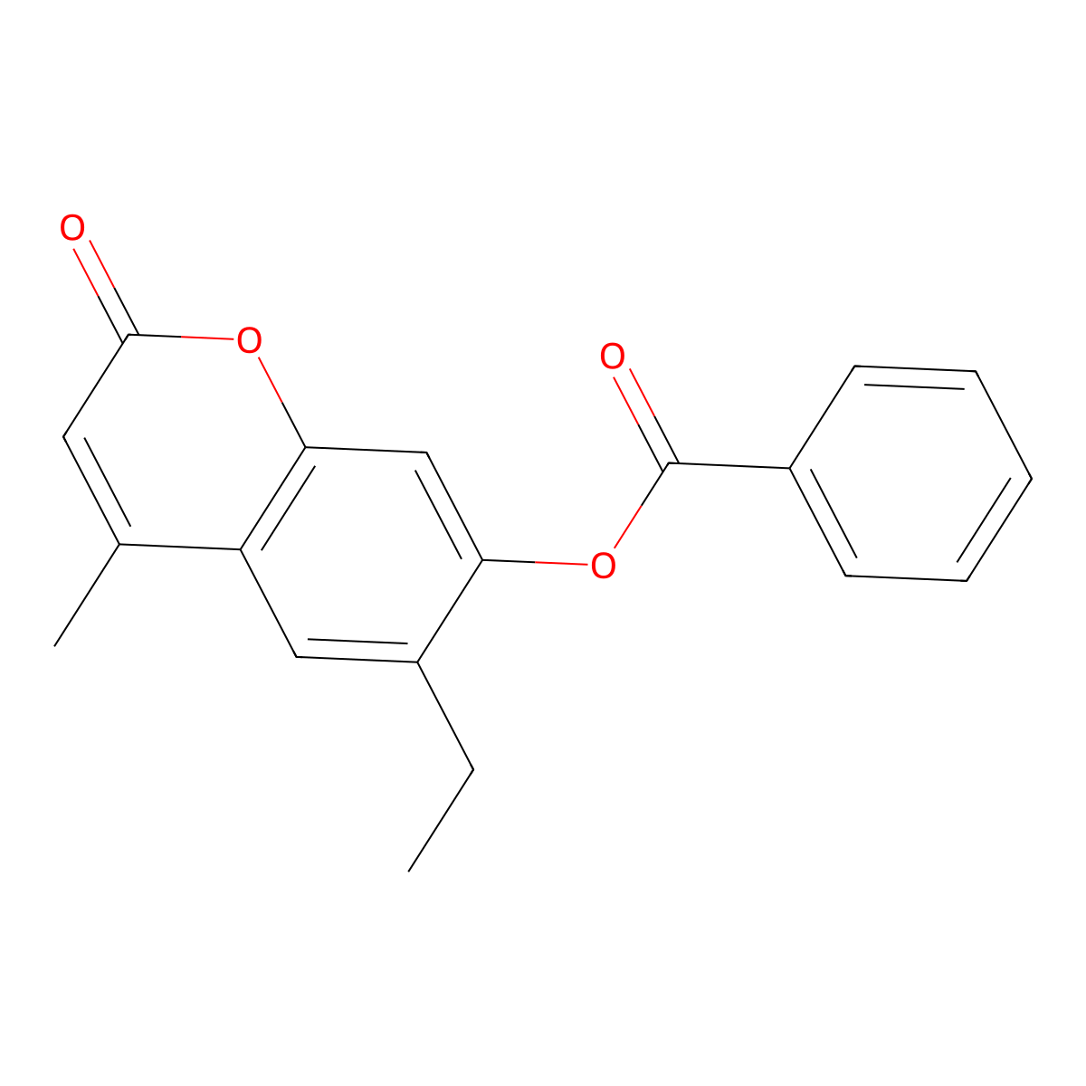 6-ethyl-4-methyl-2-oxo-2H-chromen-7-yl benzoate molecular structure, CAS 312505-94-5