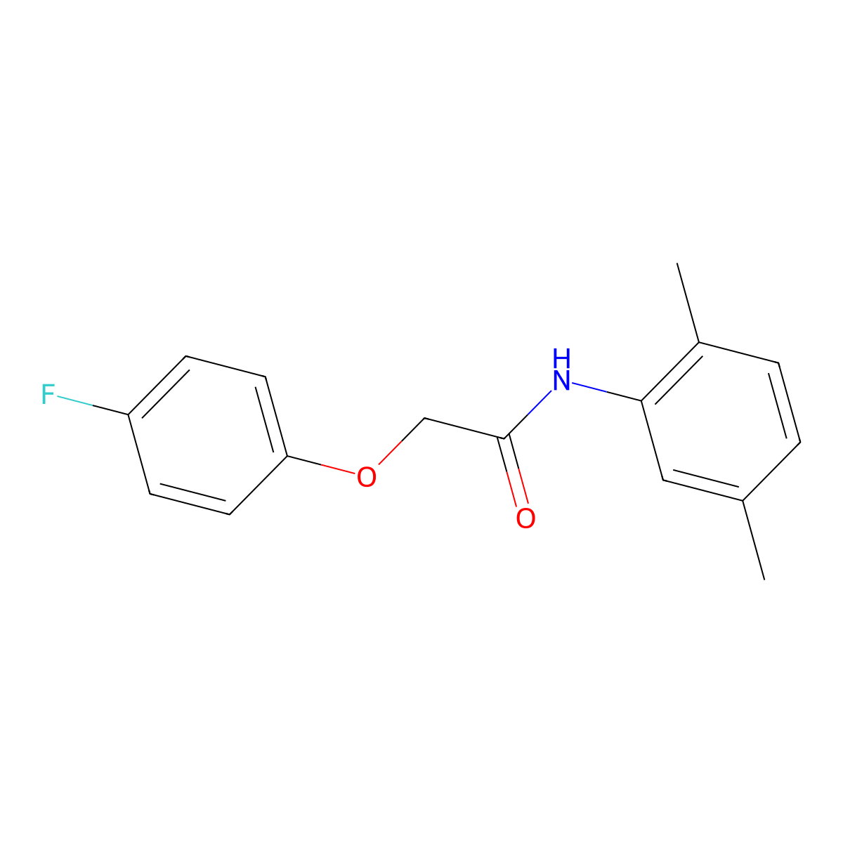 N-(2,5-dimethylphenyl)-2-(4-fluorophenoxy)acetamide molecular structure, CAS 312506-18-6