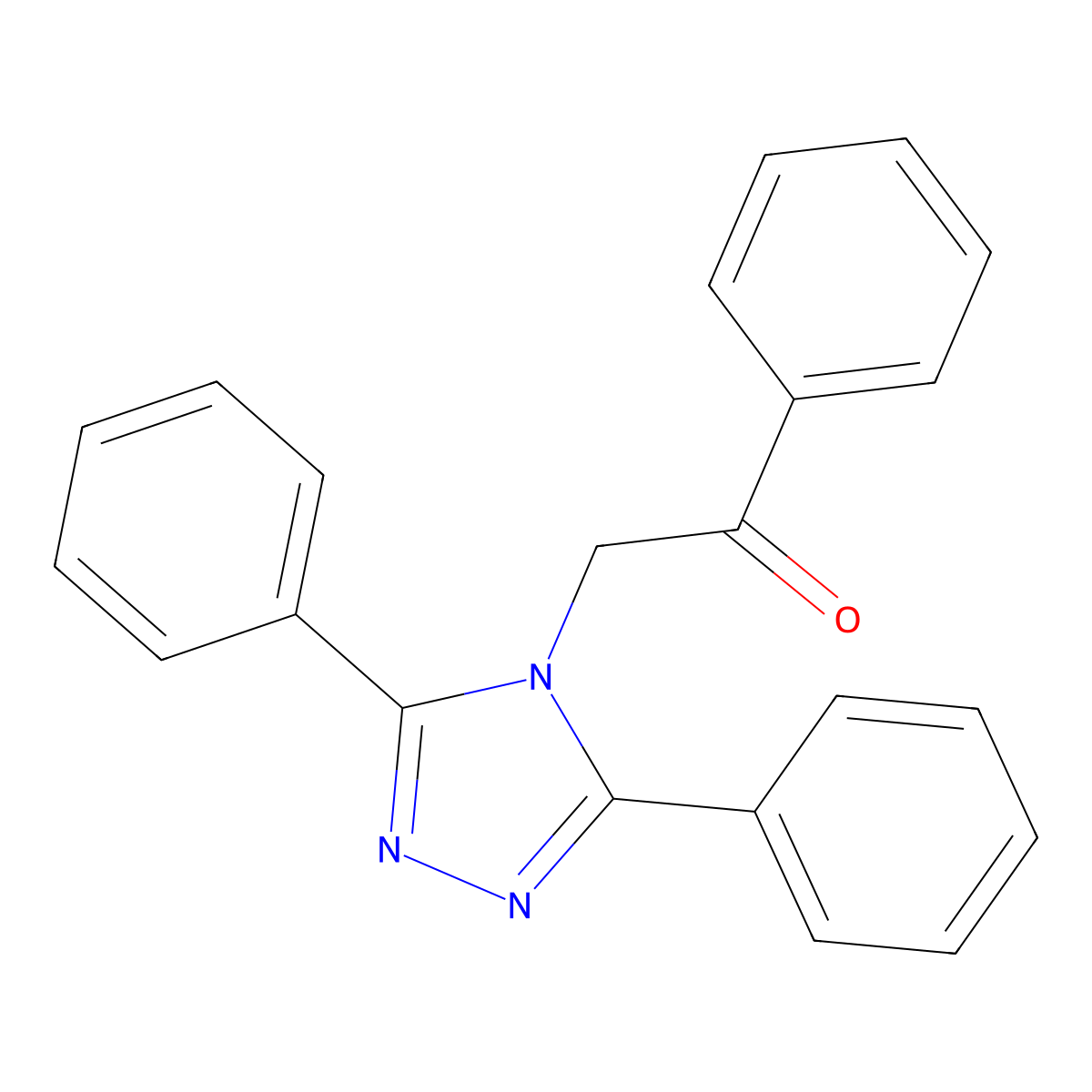 2-(3,5-diphenyl-4H-1,2,4-triazol-4-yl)-1-phenylethanone molecular structure, CAS 312506-26-6