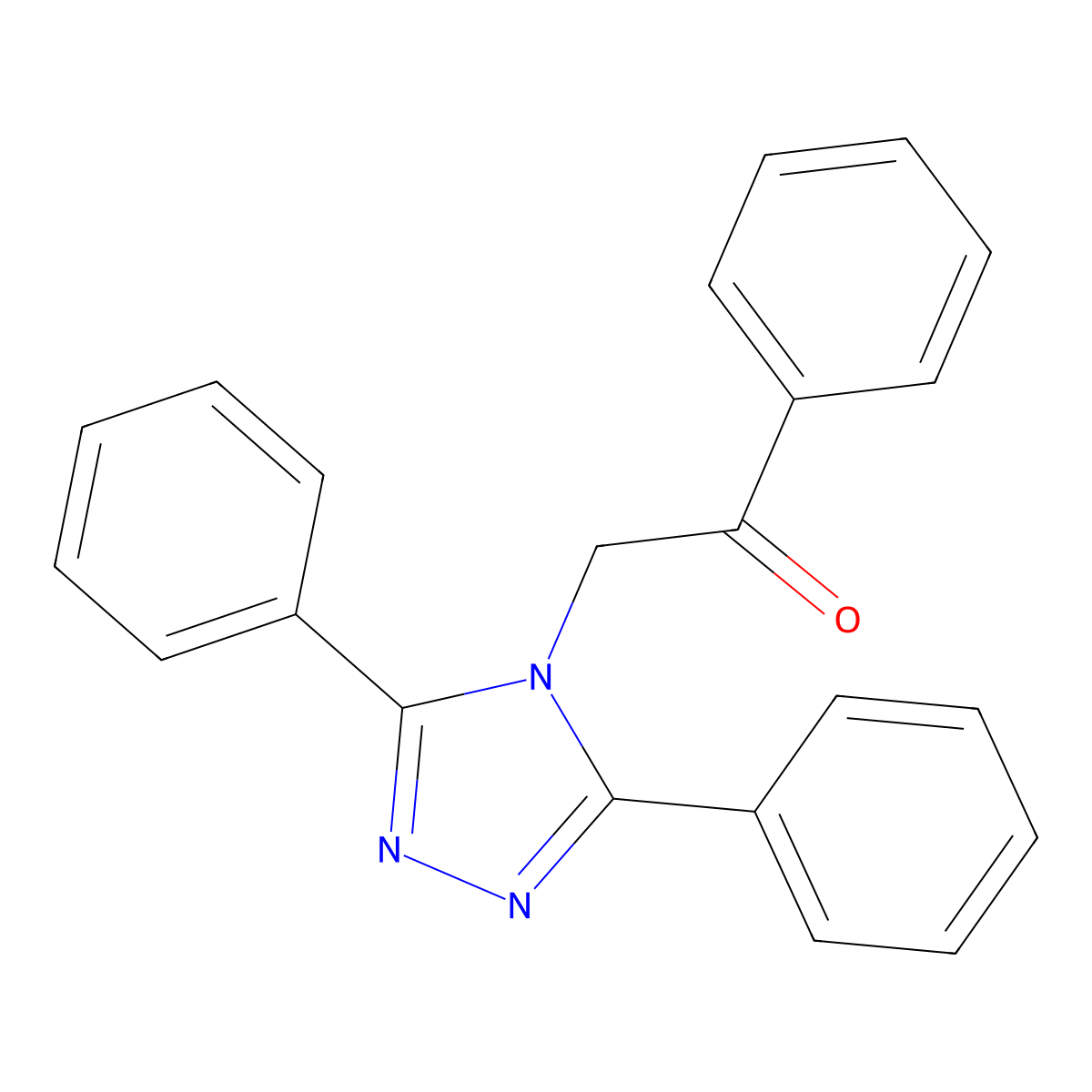 2-(3,5-diphenyl-4H-1,2,4-triazol-4-yl)-1-phenylethanone molecular structure, CAS 312506-26-6