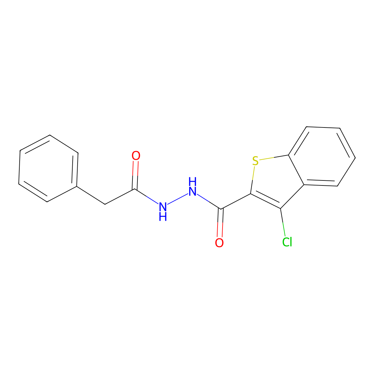 3-chloro-N'-(phenylacetyl)-1-benzothiophene-2-carbohydrazide molecular structure, CAS 312506-89-1