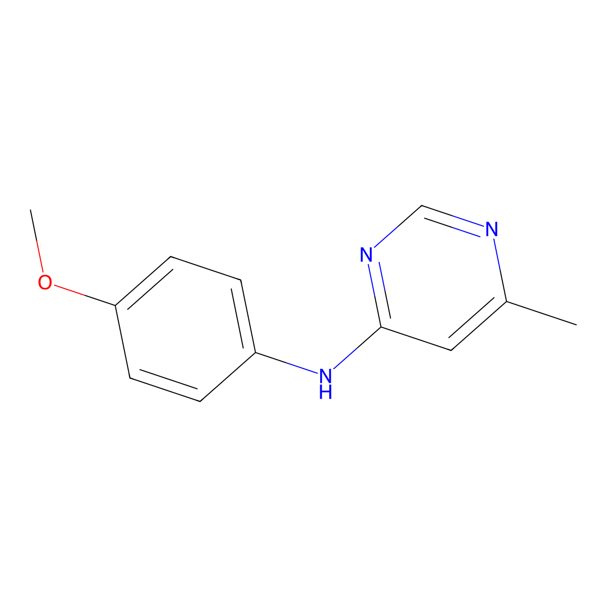 N-(4-methoxyphenyl)-6-methylpyrimidin-4-amine molecular structure, CAS 312507-33-8