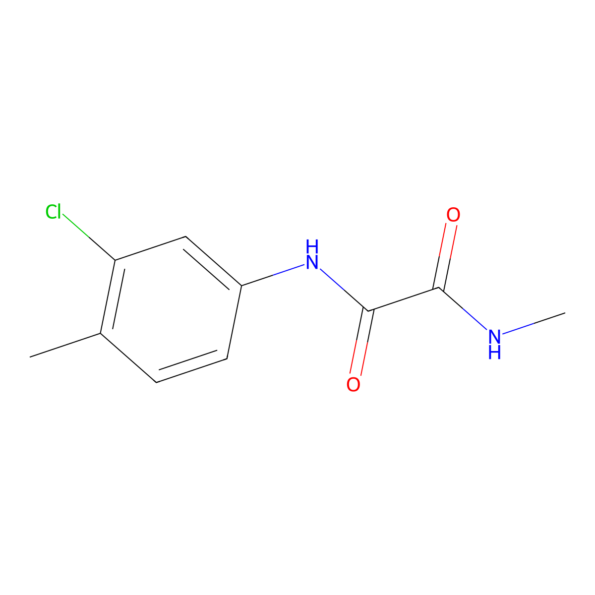 N-(3-chloro-4-methylphenyl)-N'-methylethanediamide molecular structure, CAS 312507-81-6