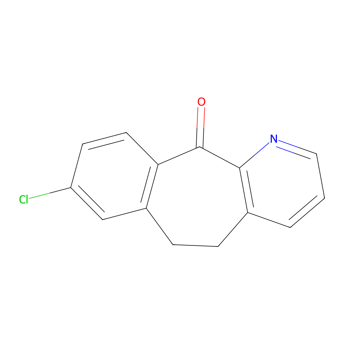 8-Chloro-5,6-dihydro-11H-benzo[5,6]cyclohepta[1,2-b]pyridin-11-one molecular structure, CAS 31251-41-9