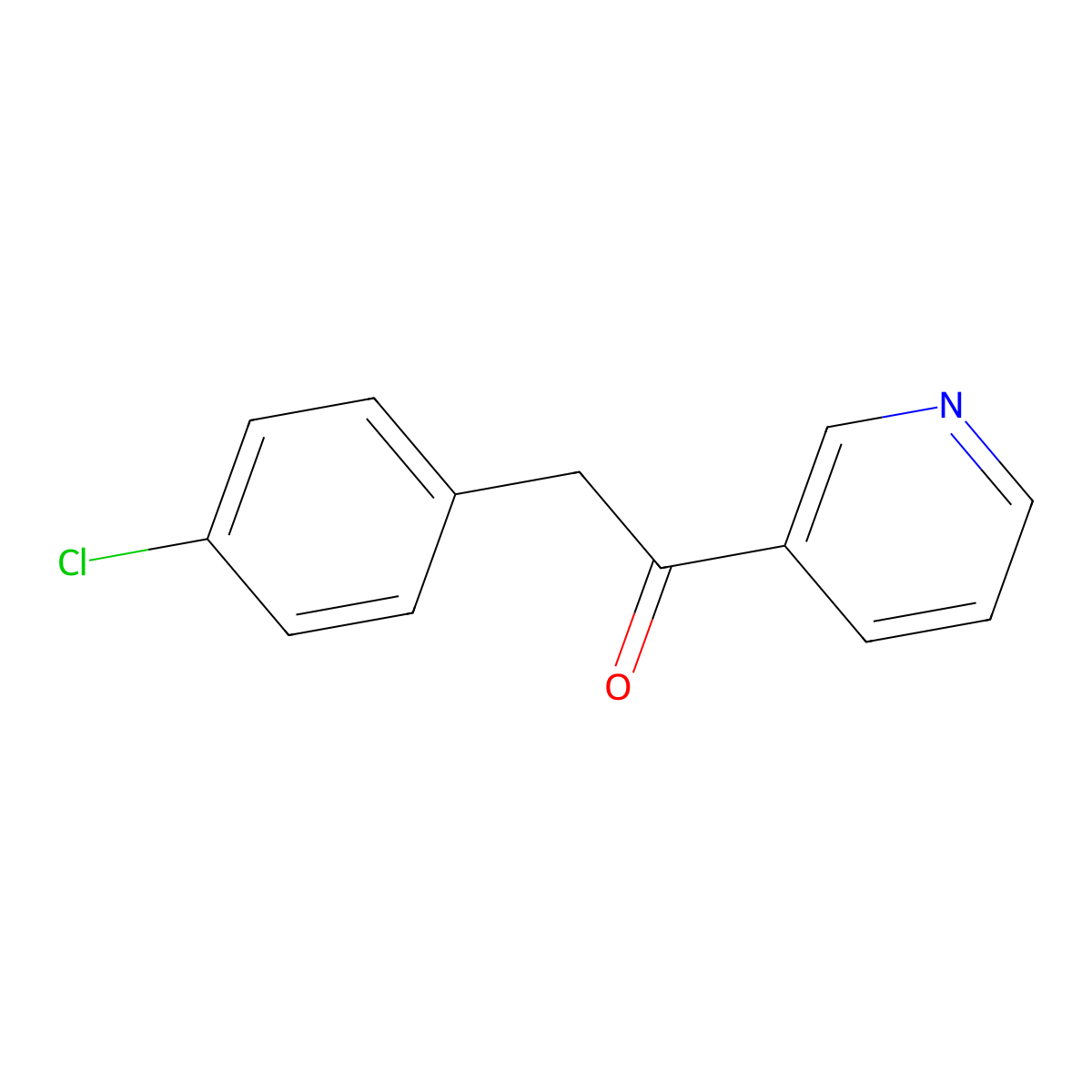 2-(4-Chlorophenyl)-1-(pyridin-3-yl)ethan-1-one molecular structure, CAS 31251-54-4