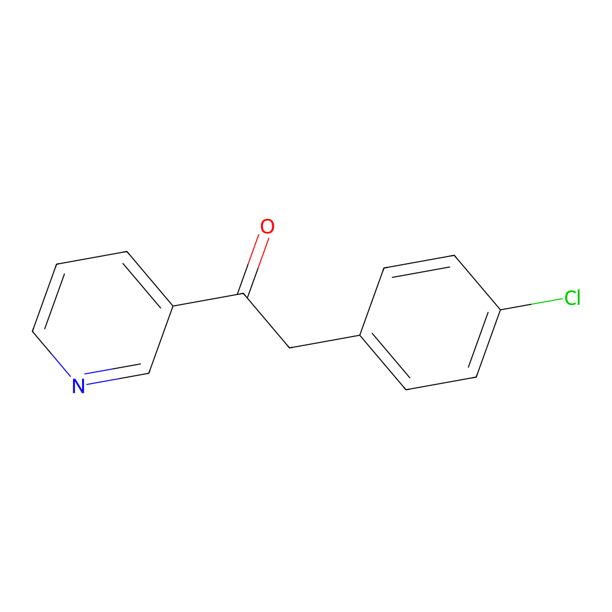 2-(4-Chlorophenyl)-1-(pyridin-3-yl)ethan-1-one molecular structure, CAS 31251-54-4